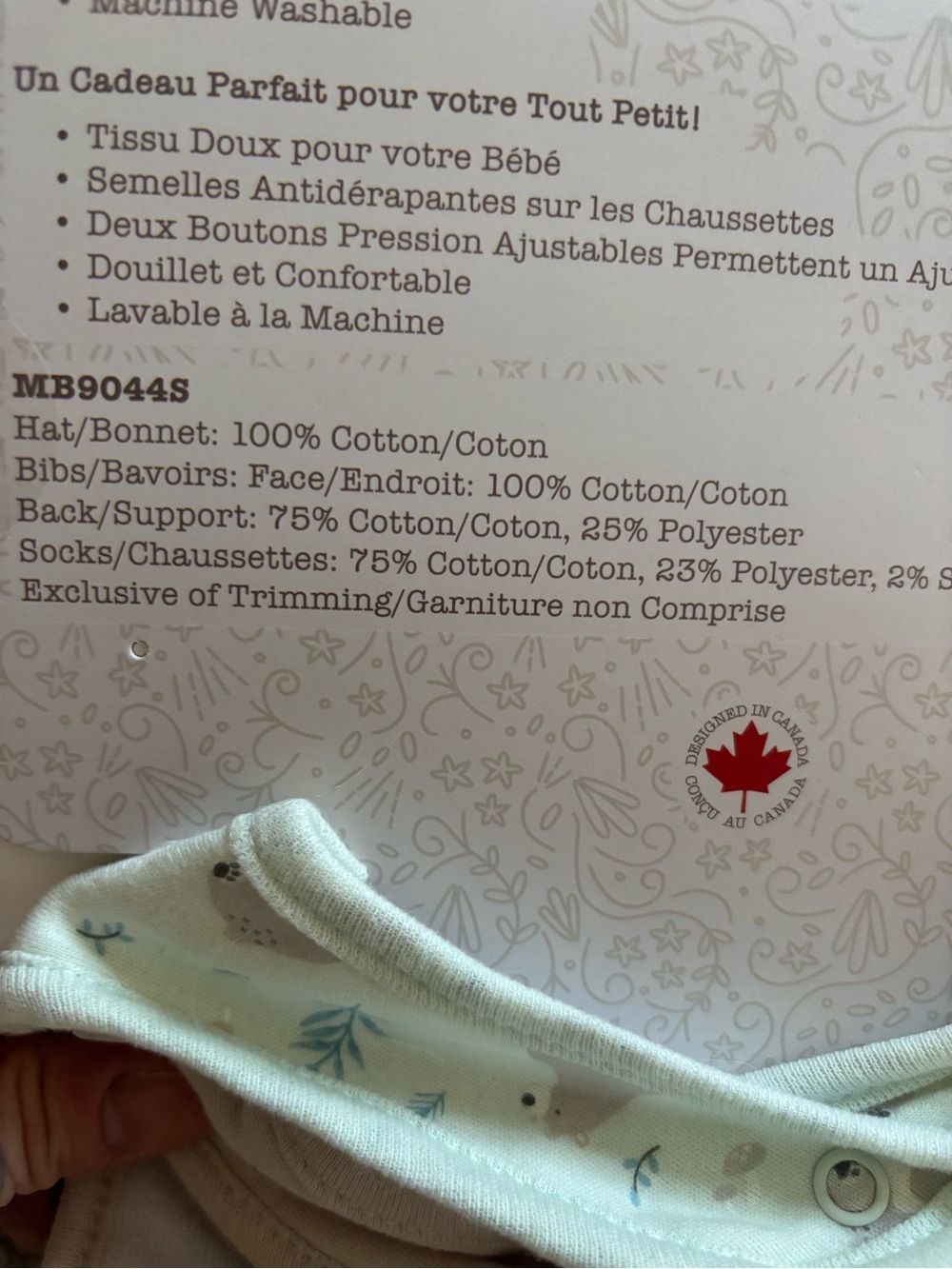 5/$25 NWT Beige Bear Hat, Mint Bear Bib & Socks Set - Kids Accessories - Picture 2 of 2